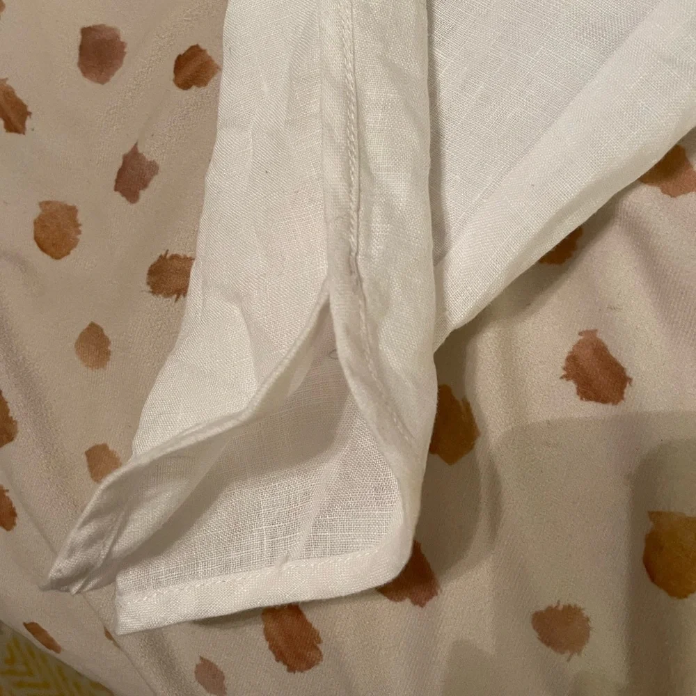 NWT Caslon Petite Linen White Cropped Pants - Picture 4 of 6